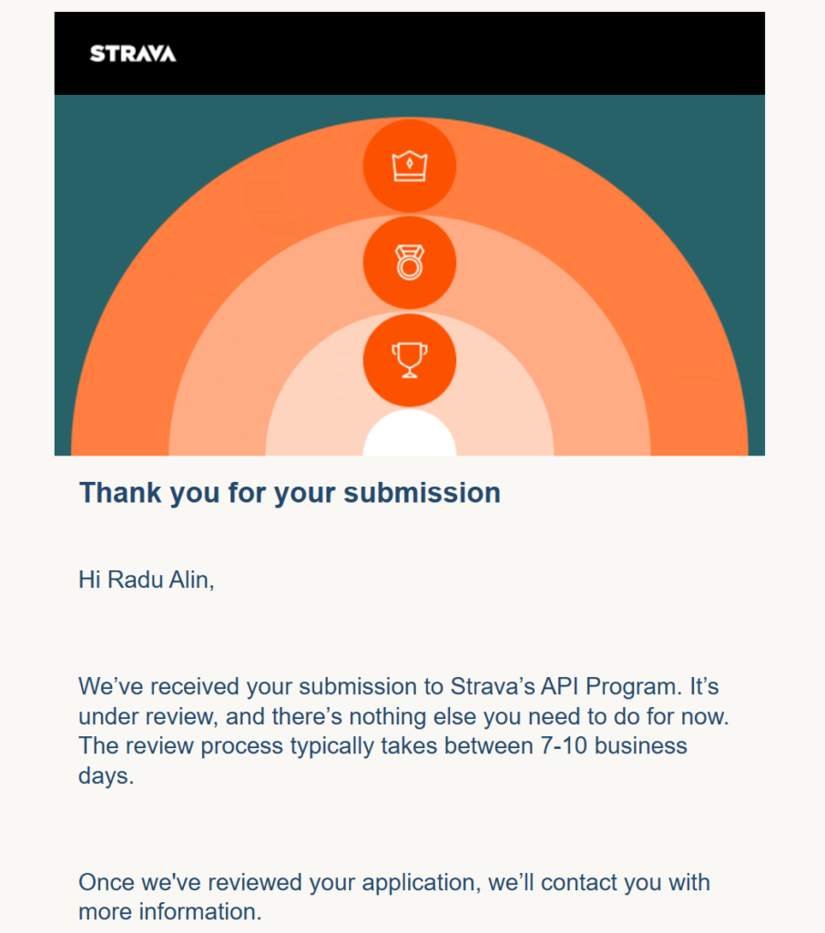 RunningLog submitted for Strava approval