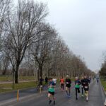cheering point at half marathon race
