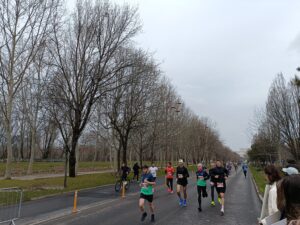 cheering point at half marathon race